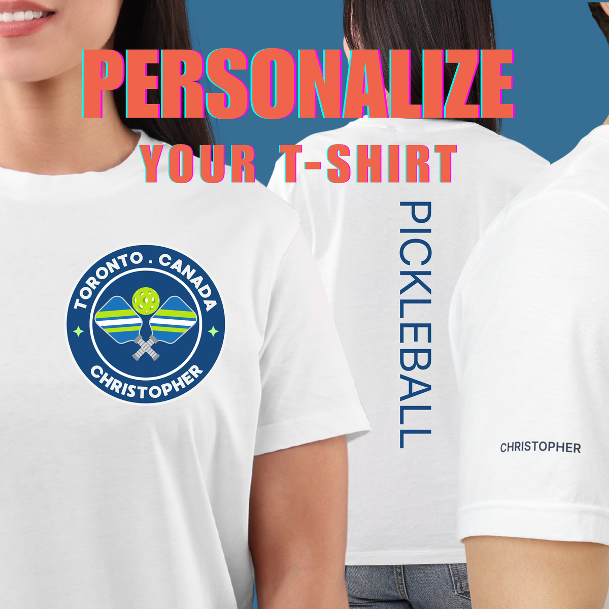 Personalized Pickleball T-Shirt | Custom Club & League Tee - Product Photo - PeaMacTees