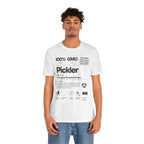 Men's black Pickler Funny Definitions T-Shirt featuring pickleball-themed text, lightweight activewear from Printify.