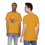 Matrix Burst Pickleball Tee, retro court graphic T-shirt from Printify, featuring vibrant pickleball-themed design on soft fabric.