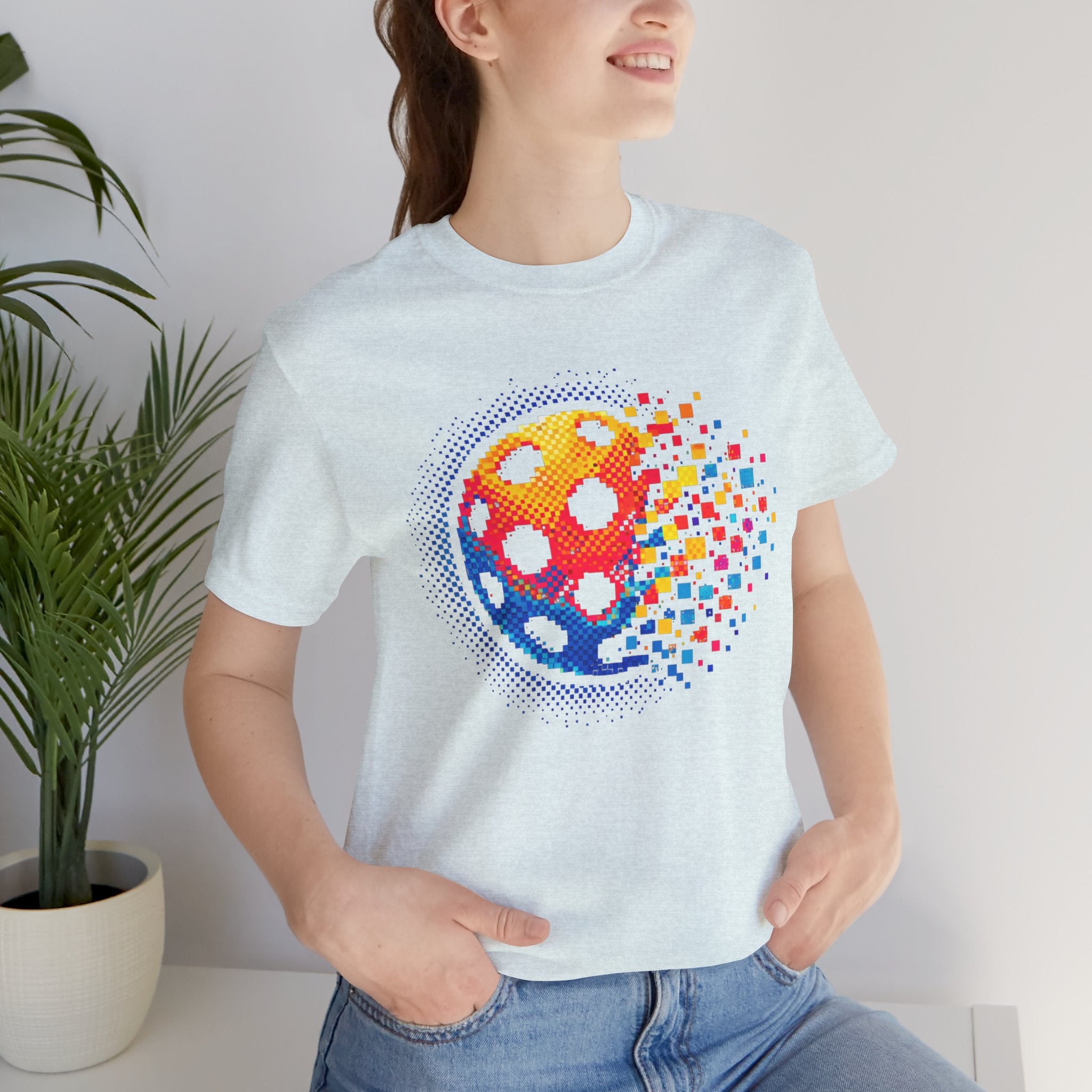 Pixelated Pickleball Tee — Retro Court Graphic T-Shirt-PeaMac Tees