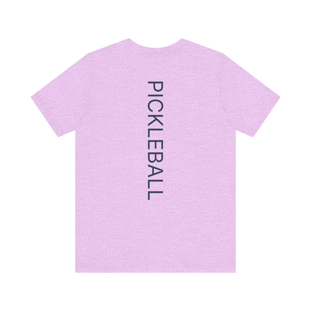 Personalized pickleball T-shirt with custom name and club paddle graphic, designed by Printify for enthusiasts.