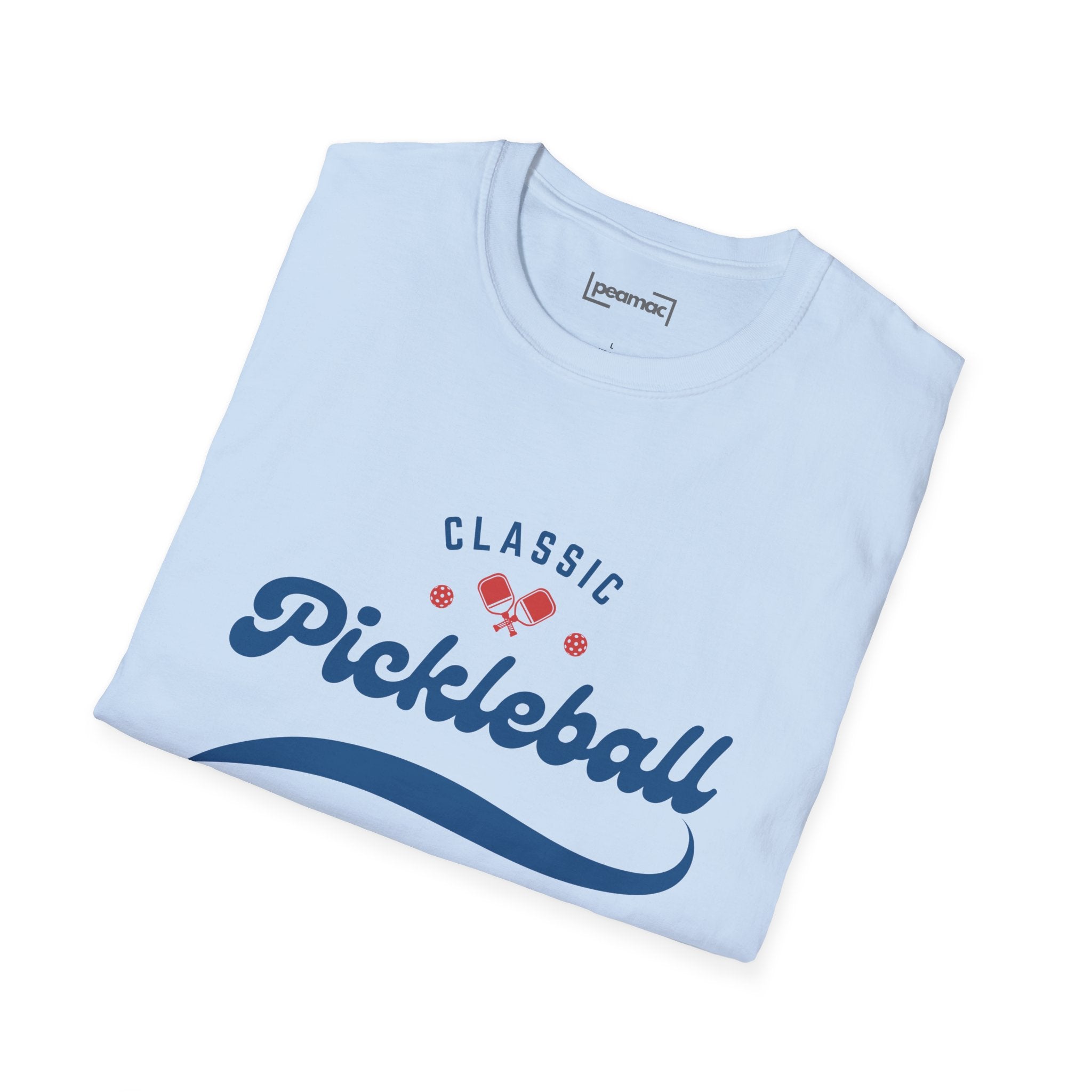 Unisex Classic Red And Blue Retro Pickleball T-Shirt | Relaxed Fit, Soft & Comfy Tee | Lightweight Activewear | Player Gift