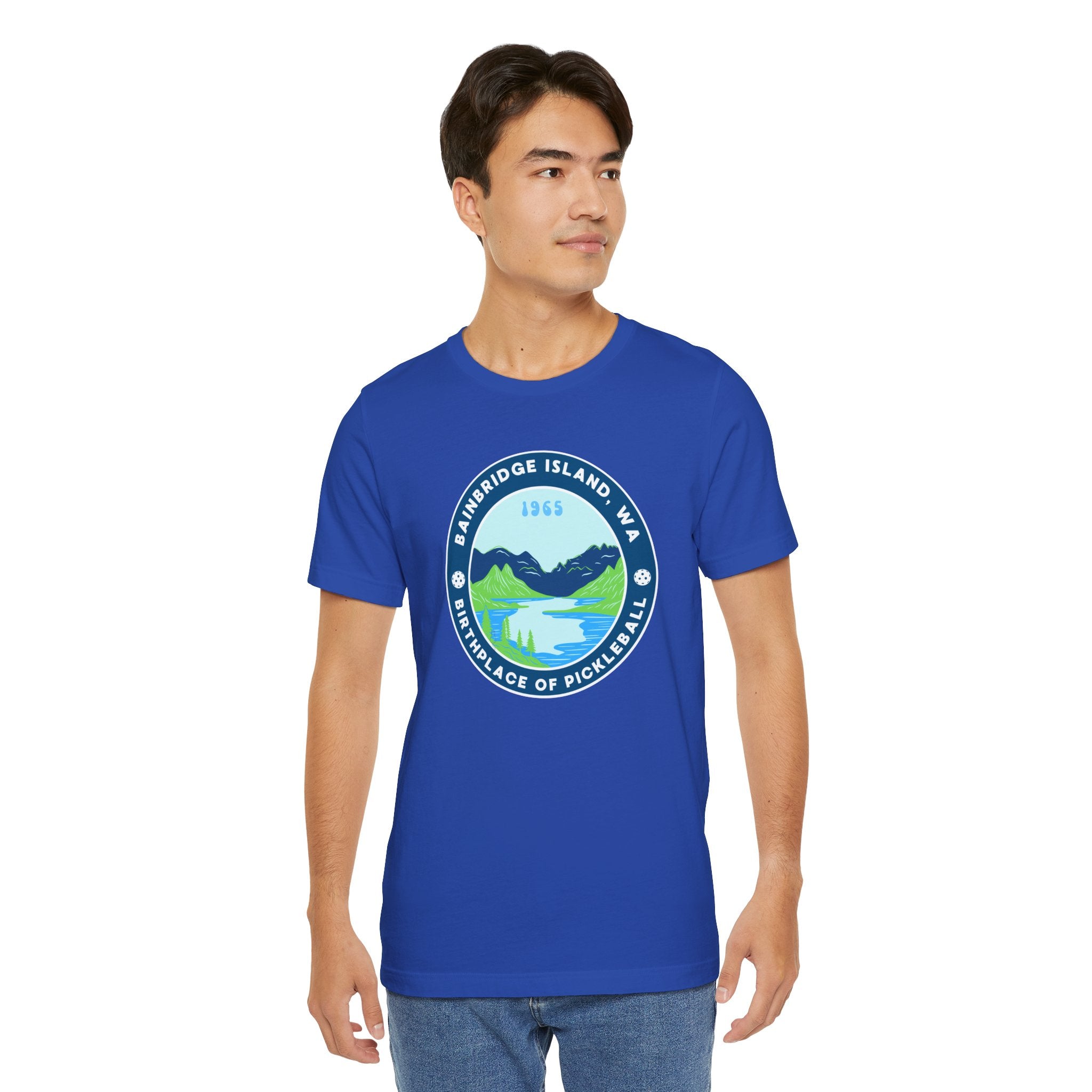 Bainbridge Island Pickleball Tee — Birthplace of Pickleball 1965 Unisex T-Shirt-PeaMac Tees