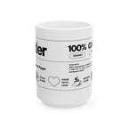 Funny Pickler Definition coffee mug by Printify, 11oz ceramic mug with pickleball-themed design for women.