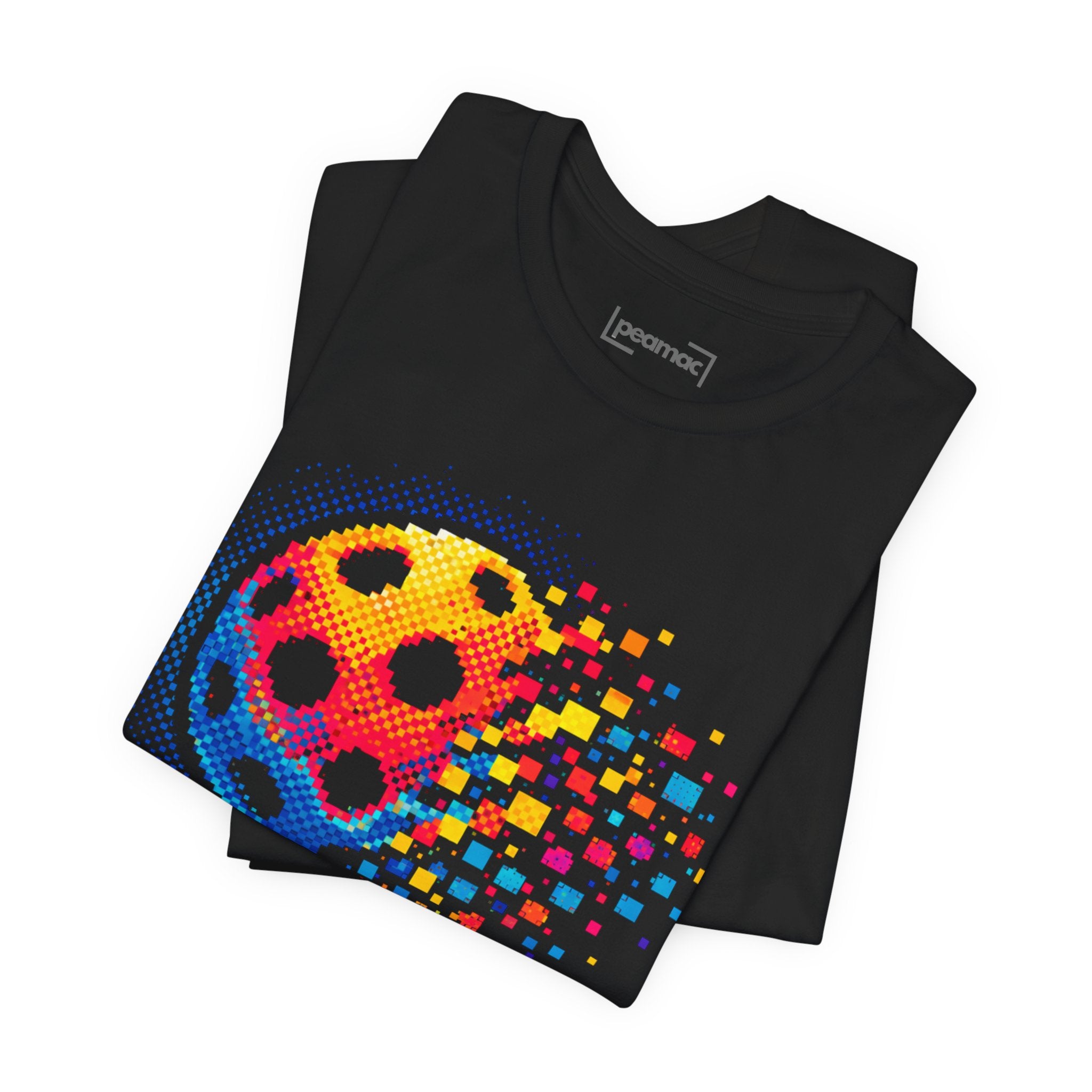 Matrix Burst Pickleball Tee by Printify featuring a retro court graphic on a casual T-shirt.