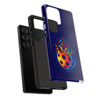 Matrix Burst Pickleball phone case for iPhone, Samsung, and Google Pixel with colorful pickleball design.