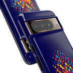 Matrix Burst Pickleball phone case for iPhone, Samsung, and Google Pixel featuring colorful pickleball design by Printify.