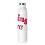 Stainless steel Dinking Diva pickleball hydration mug by Printify, 20oz sports bottle with a sleek design and durable build.