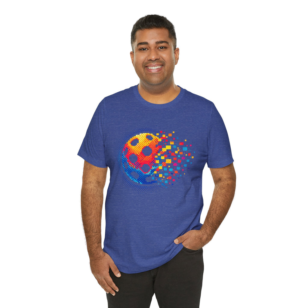Pixelated Pickleball Tee — Retro Court Graphic T-Shirt-PeaMac Tees