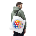 Matrix Burst Pickleball large tote bag by Printify featuring a retro digital pickleball design and spacious storage for sports gear.