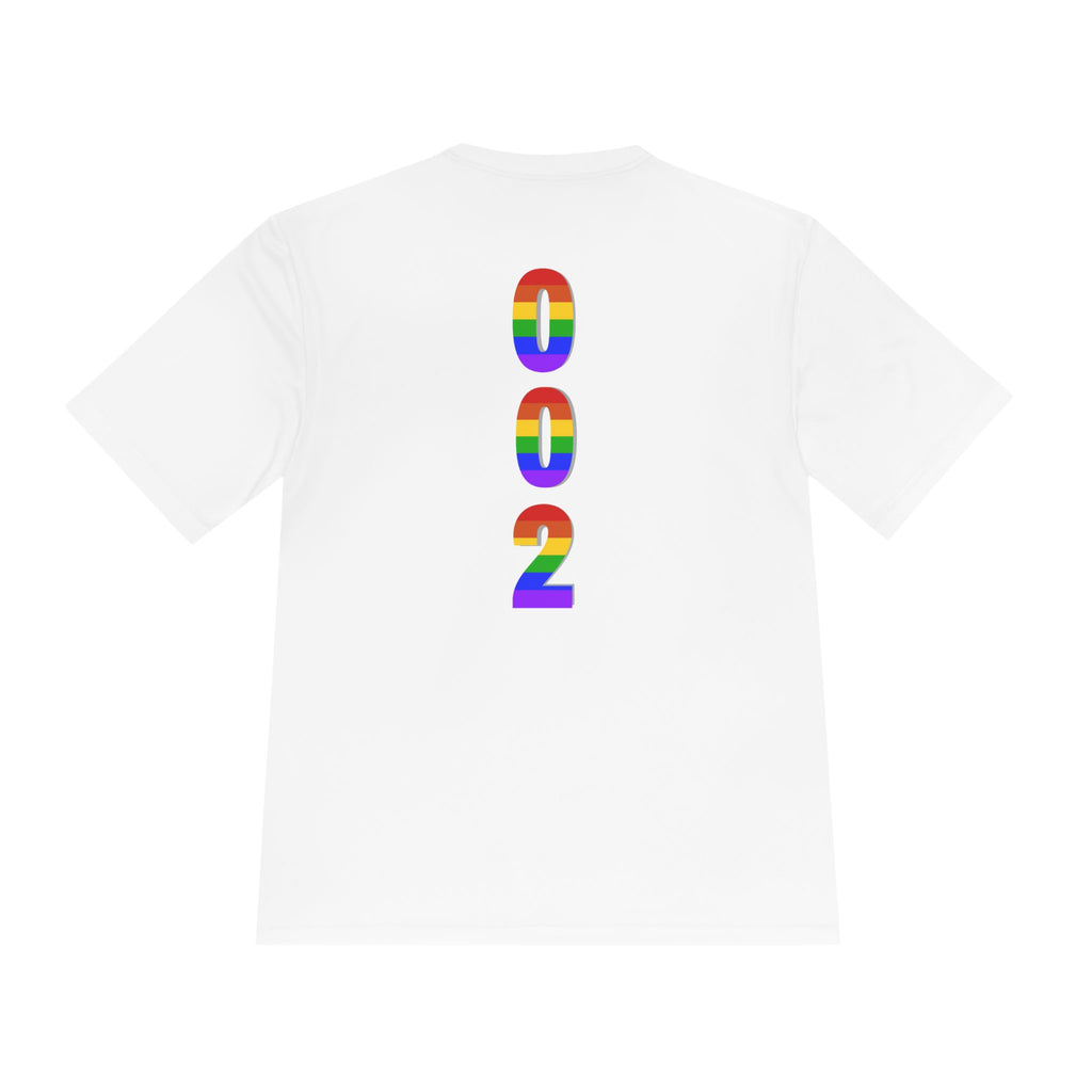 Unisex Pickleball Pride T-Shirt by Printify featuring moisture-wicking performance fabric and colorful pickleball graphic.