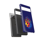 Matrix Burst Pickleball phone case for iPhone, Samsung, and Google Pixel with colorful pickleball design and durable protective features.