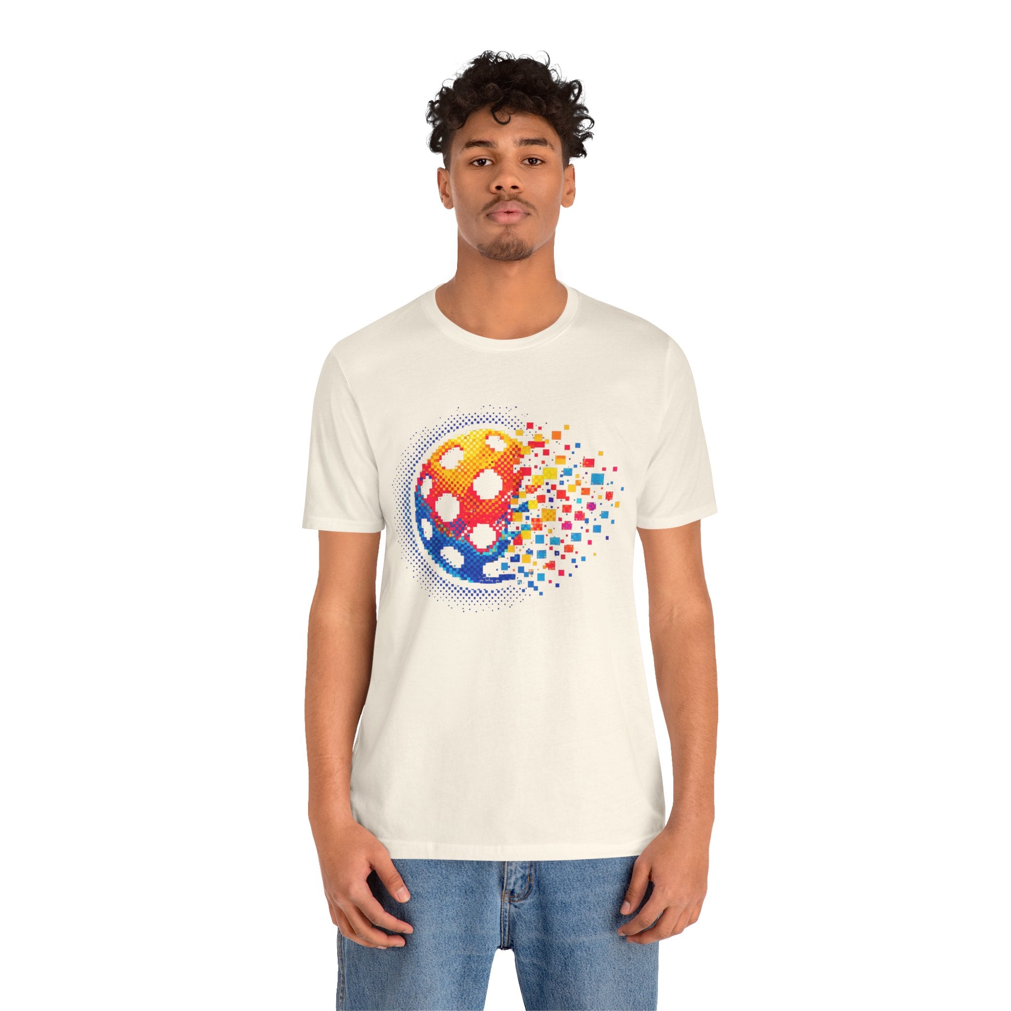 Pixelated Pickleball Tee — Retro Court Graphic T-Shirt-PeaMac Tees
