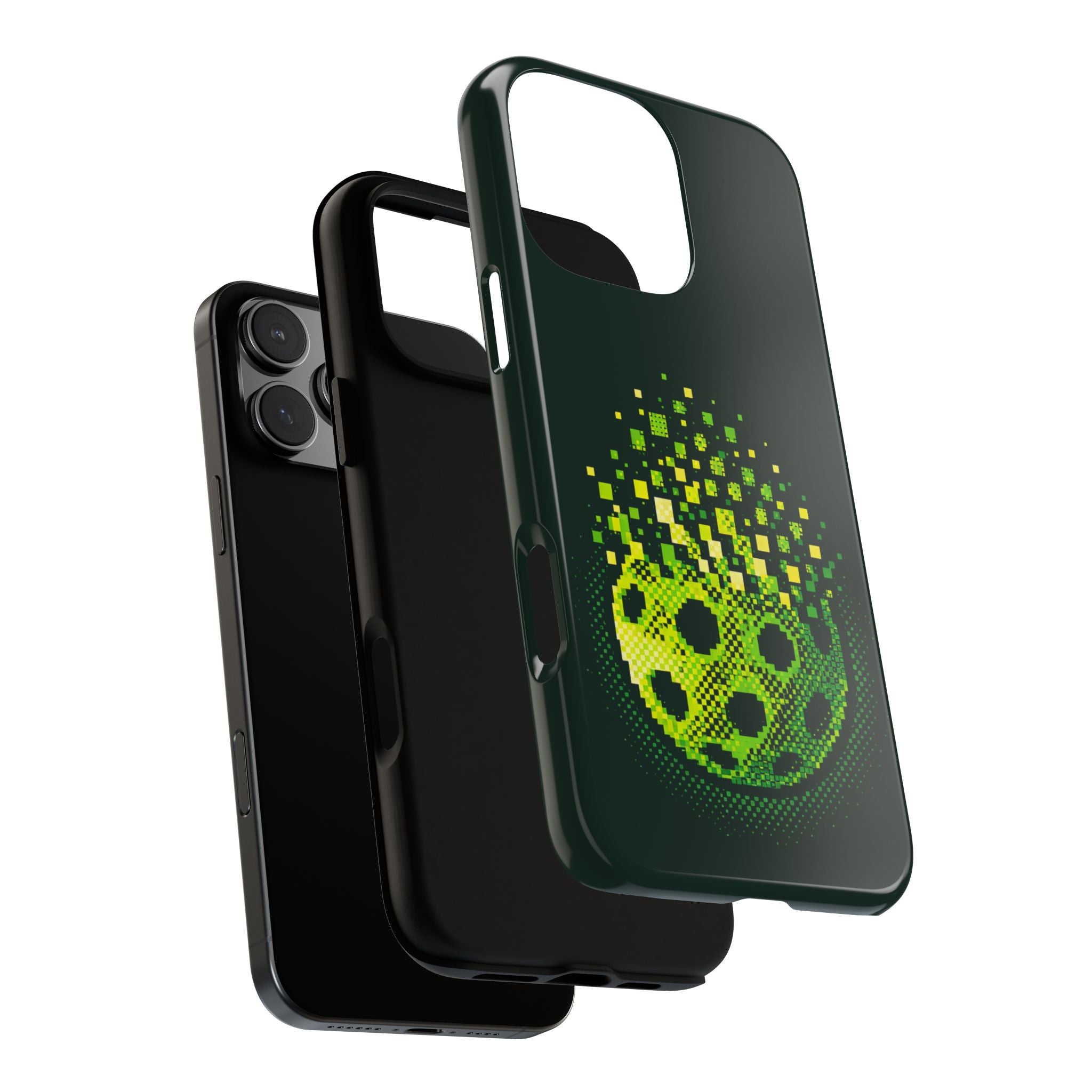 Pixelated Pickleball Electric Green Phone Case —  Compatible with iPhone, Samsung & Google Pixel-PeaMac Tees