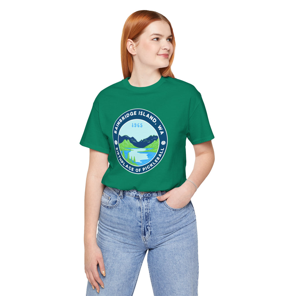 Bainbridge Island Pickleball Tee — Birthplace of Pickleball 1965 Unisex T-Shirt-PeaMac Tees