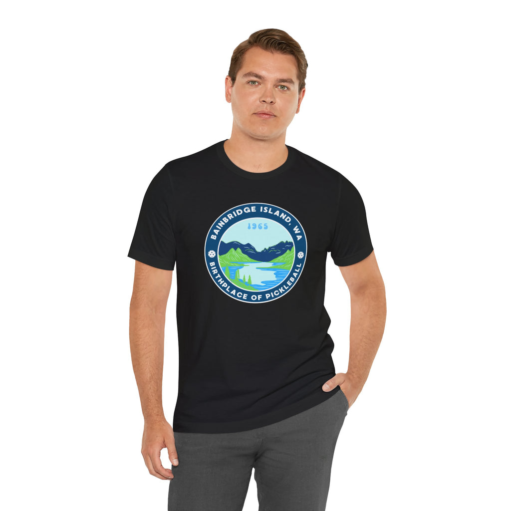 Bainbridge Island Pickleball Tee — Birthplace of Pickleball 1965 Unisex T-Shirt-PeaMac Tees