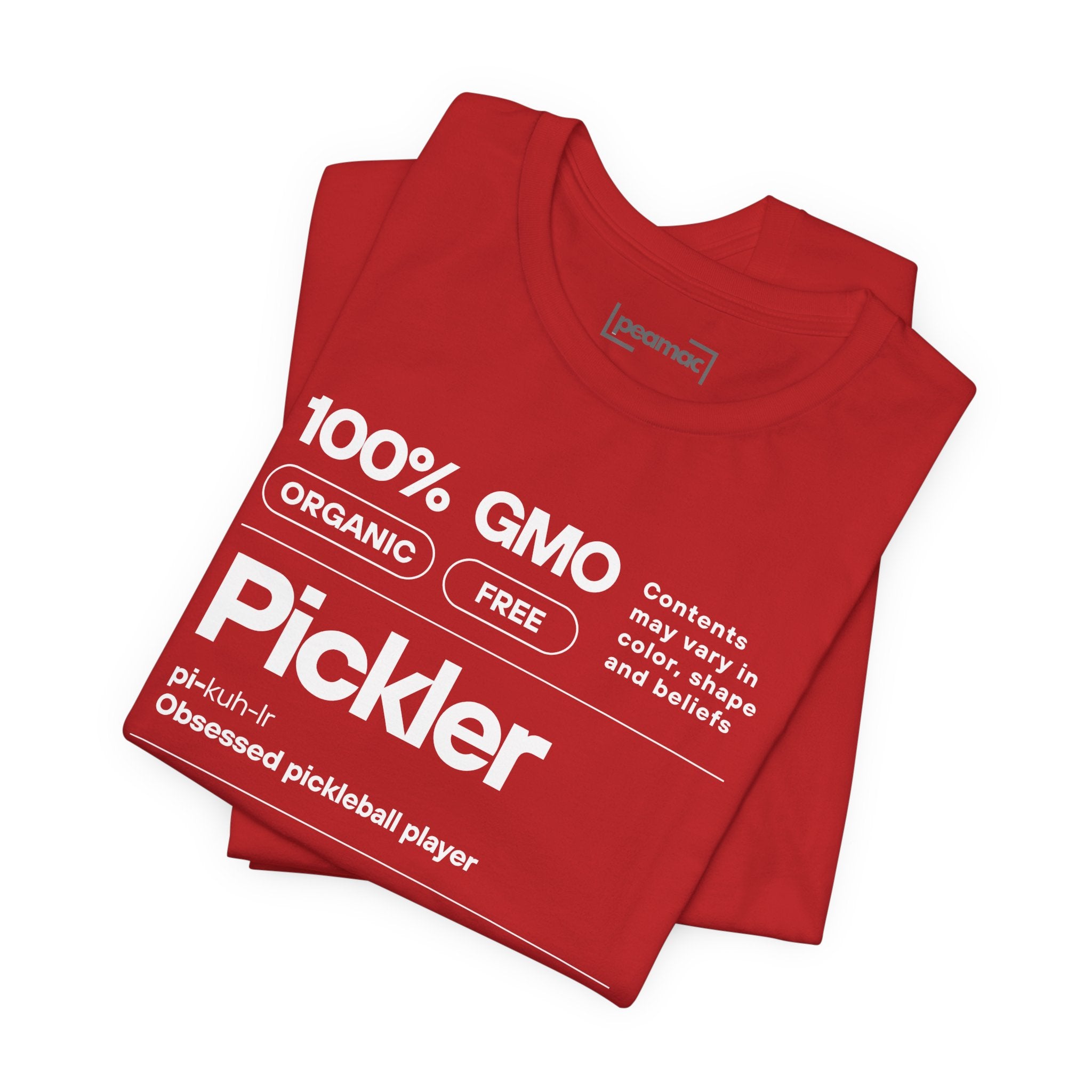 Men's Pickler Funny Definitions T-Shirt by Printify featuring white text, lightweight activewear ideal for pickleball fans.
