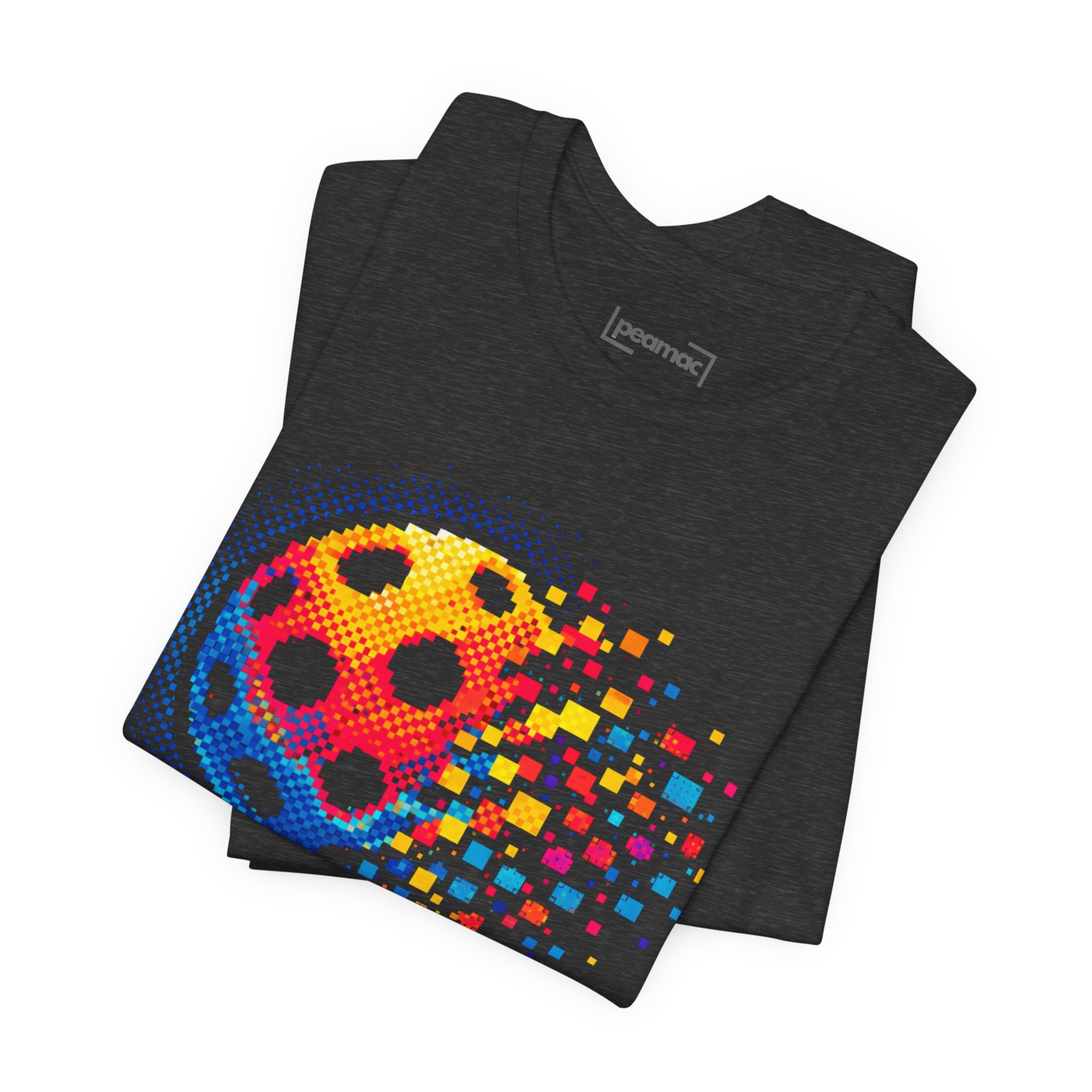 Matrix Burst Pickleball Tee featuring retro court graphic, stylish T-shirt for pickleball players by Printify.