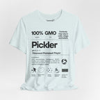 Men's black Pickler Funny Definitions T-Shirt with pickleball-themed text, lightweight and comfortable activewear by Printify.