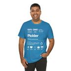 Men's white Pickler Funny Definitions T-shirt with pickleball-themed text, lightweight activewear by Printify.