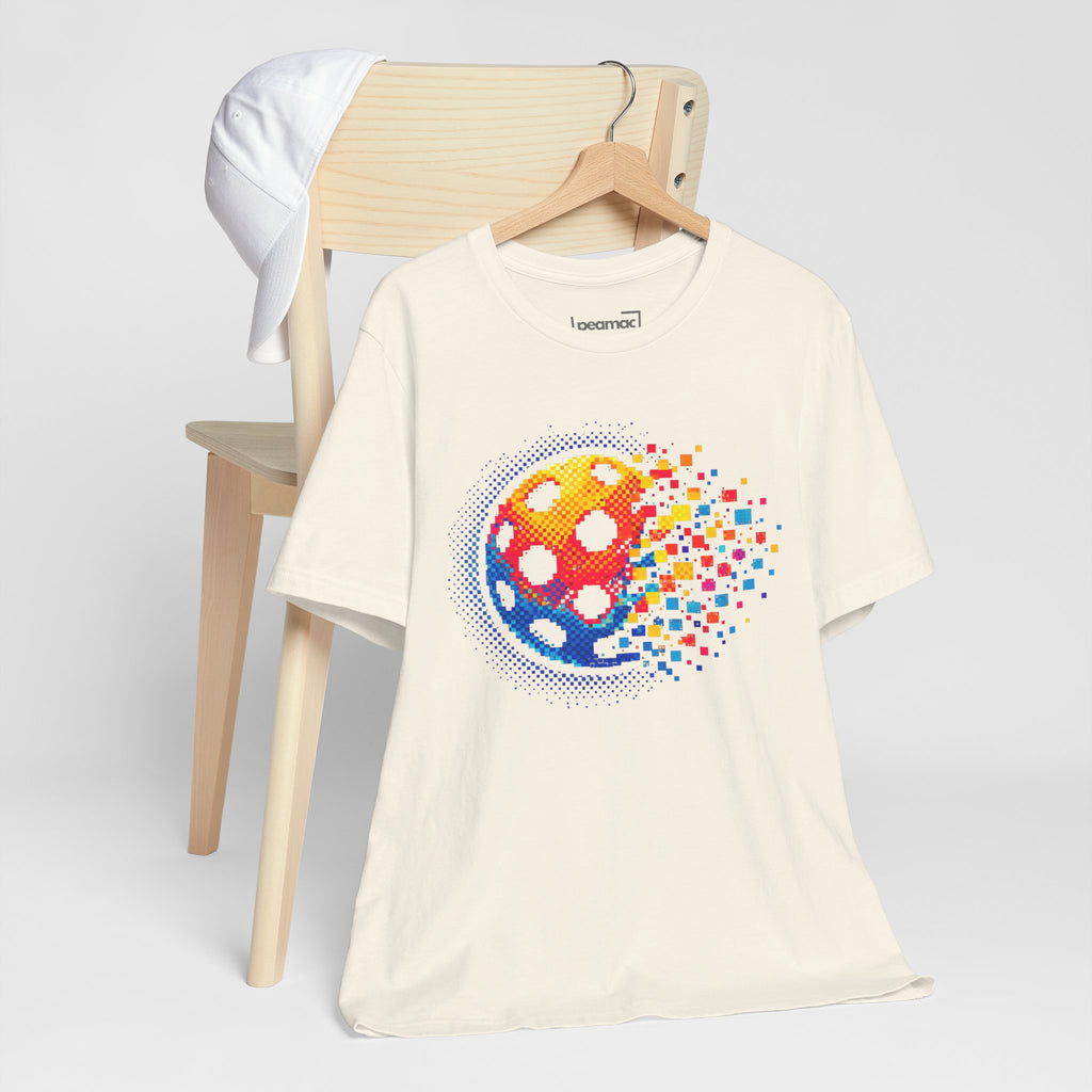 Pixelated Pickleball Tee — Retro Court Graphic T-Shirt-PeaMac Tees