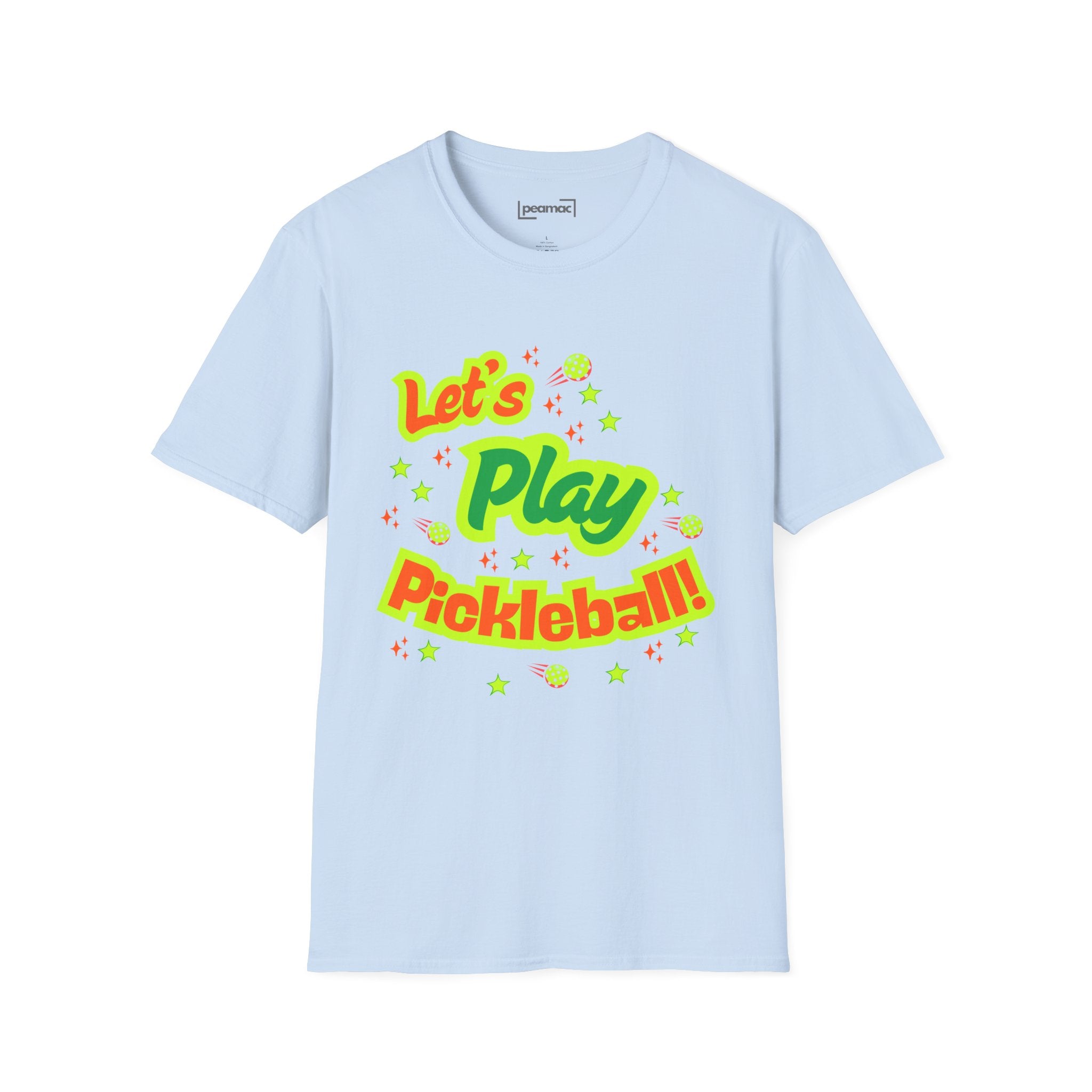 Unisex Relaxed Let’s Play Pickleball Tee | Bright Tees for Every Player | Vibrant Active Sport Graphic T-Shirt | Gift for Men & Women