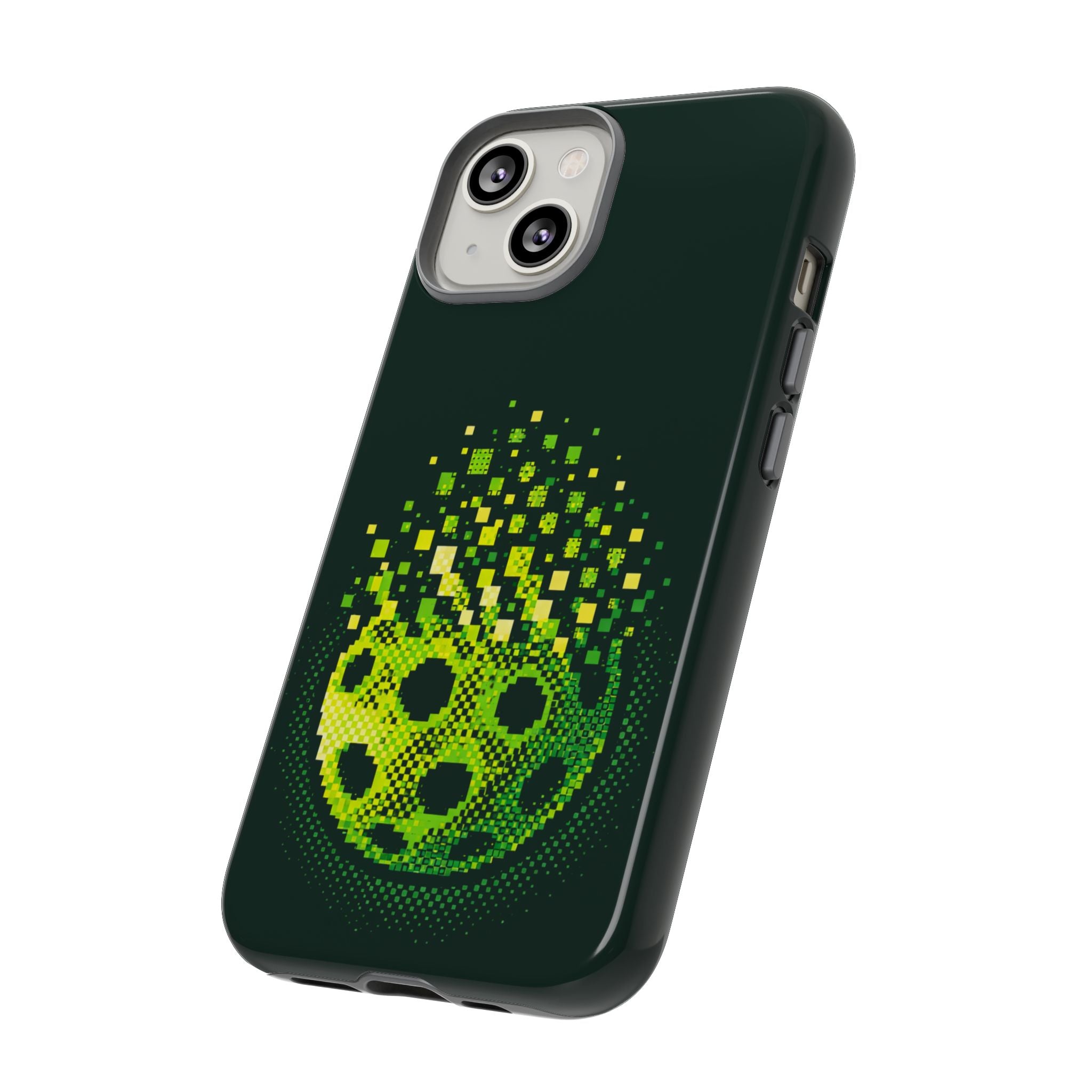Pixelated Pickleball Electric Green Phone Case —  Compatible with iPhone, Samsung & Google Pixel-PeaMac Tees