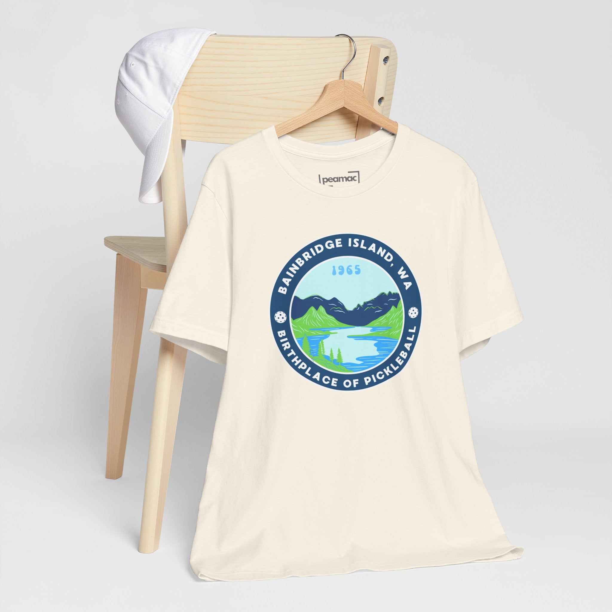 Bainbridge Island Pickleball Tee — Birthplace of Pickleball 1965 Unisex T-Shirt-PeaMac Tees
