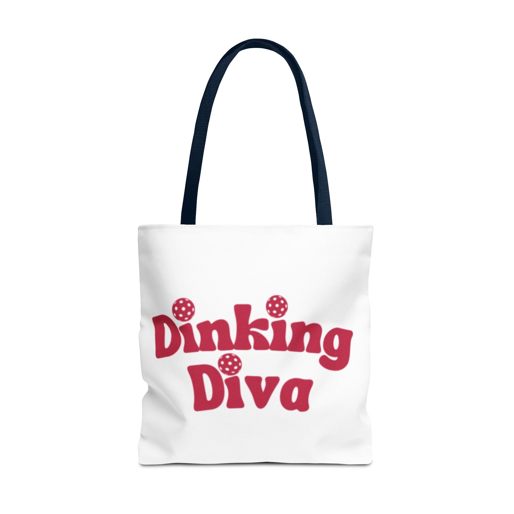 Printify Pickleball Dinking Diva large tote bag with spacious interior, eco-friendly design, perfect for carrying pickleball gear.