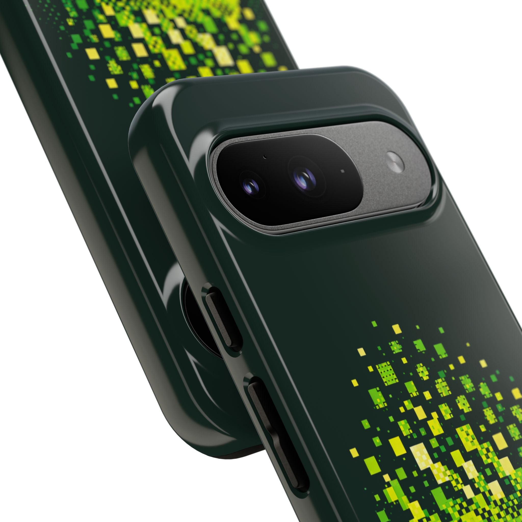 Pixelated Pickleball Electric Green Phone Case —  Compatible with iPhone, Samsung & Google Pixel-PeaMac Tees