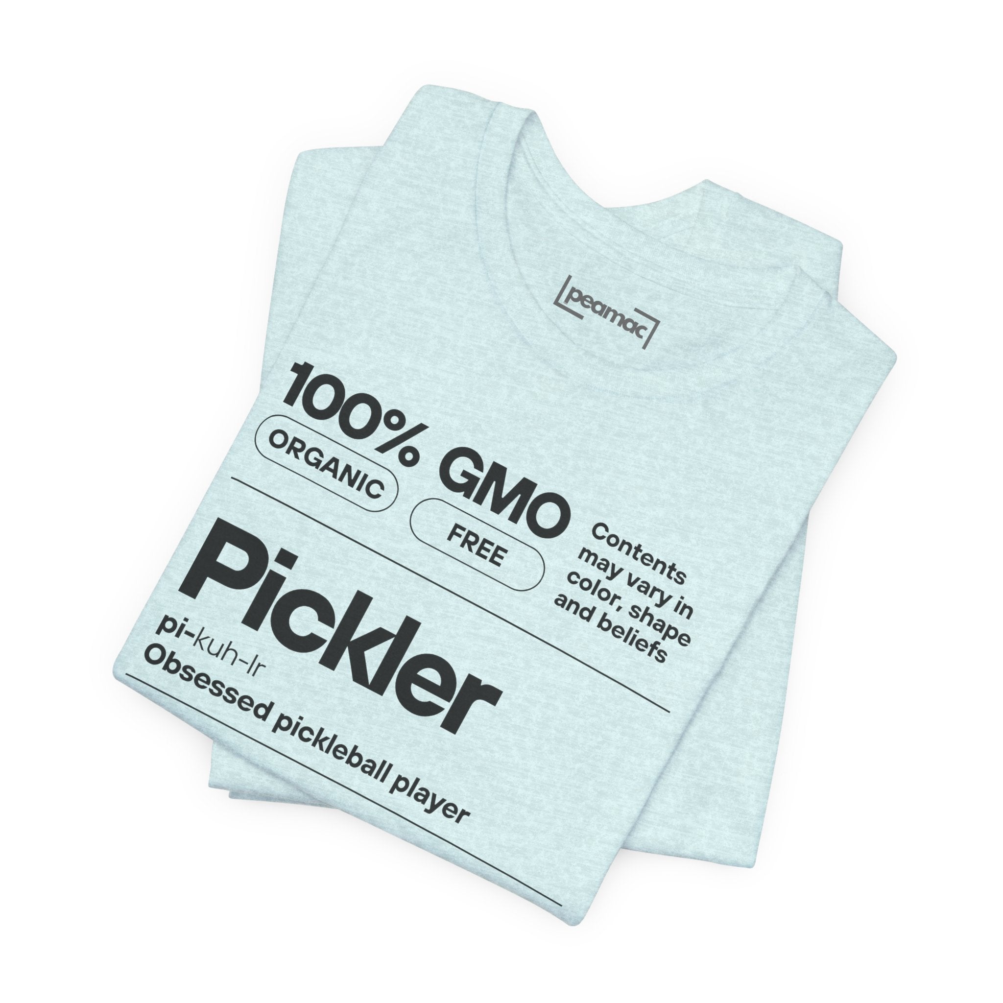 Women's Pickler Funny Definitions T-Shirt featuring playful pickleball-themed text in black, lightweight activewear by Printify.