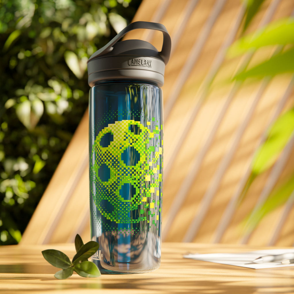 Pixelated Pickleball CamelBak Edy Water Bottle — 20oz Neon Green Sports Bottle-PeaMac Tees