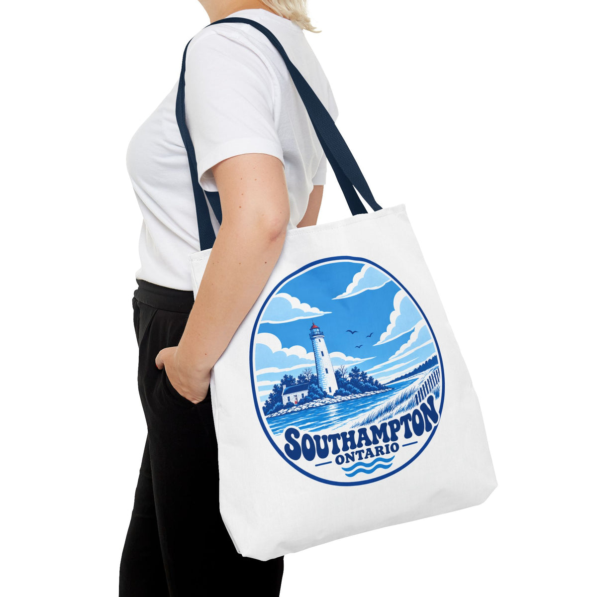 Southampton Ontario Lighthouse Tote Bag — Coastal Market Tote