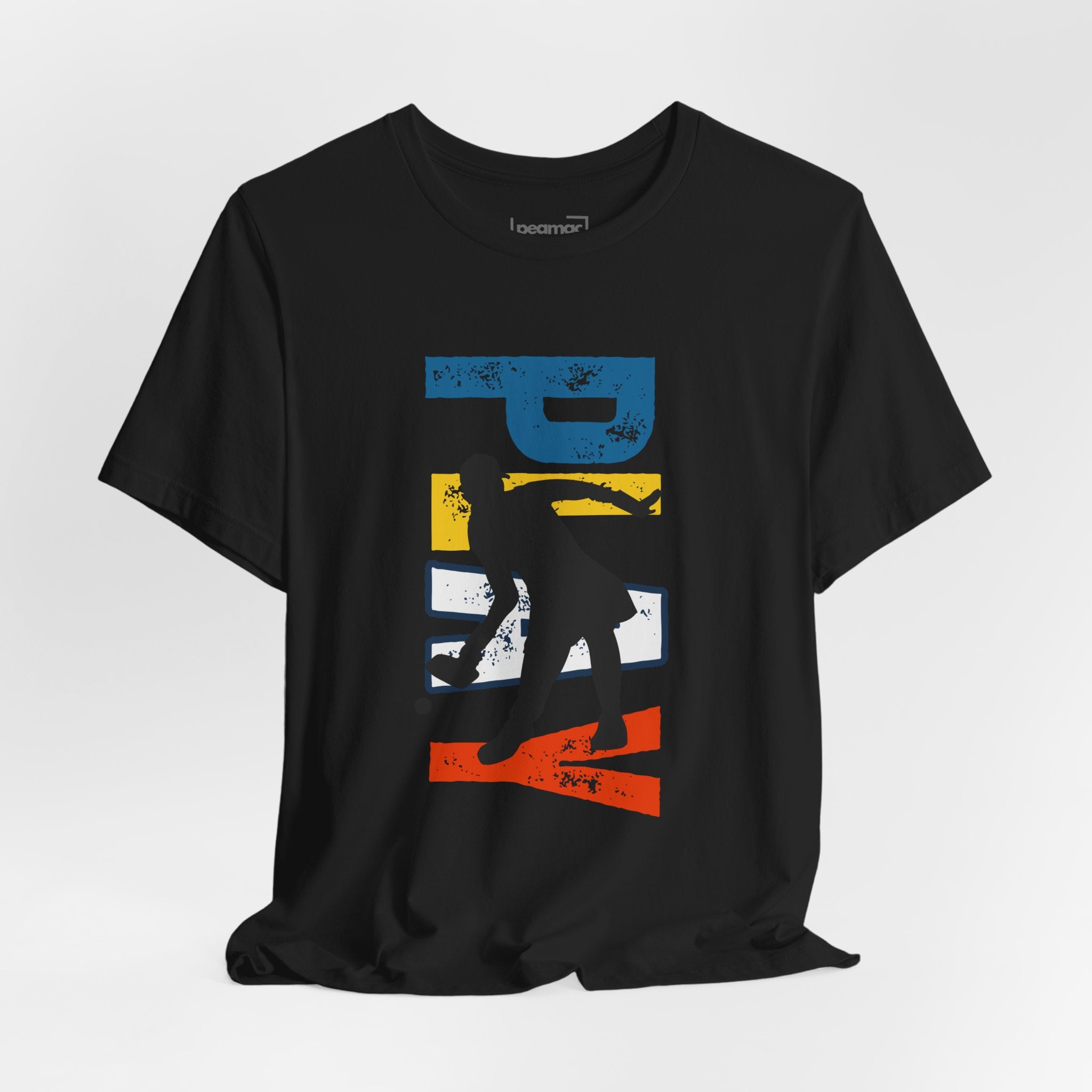 Women's retro-inspired pickleball T-shirt with vertical "PICKLEBALL" back print, by Printify, casual athletic apparel.