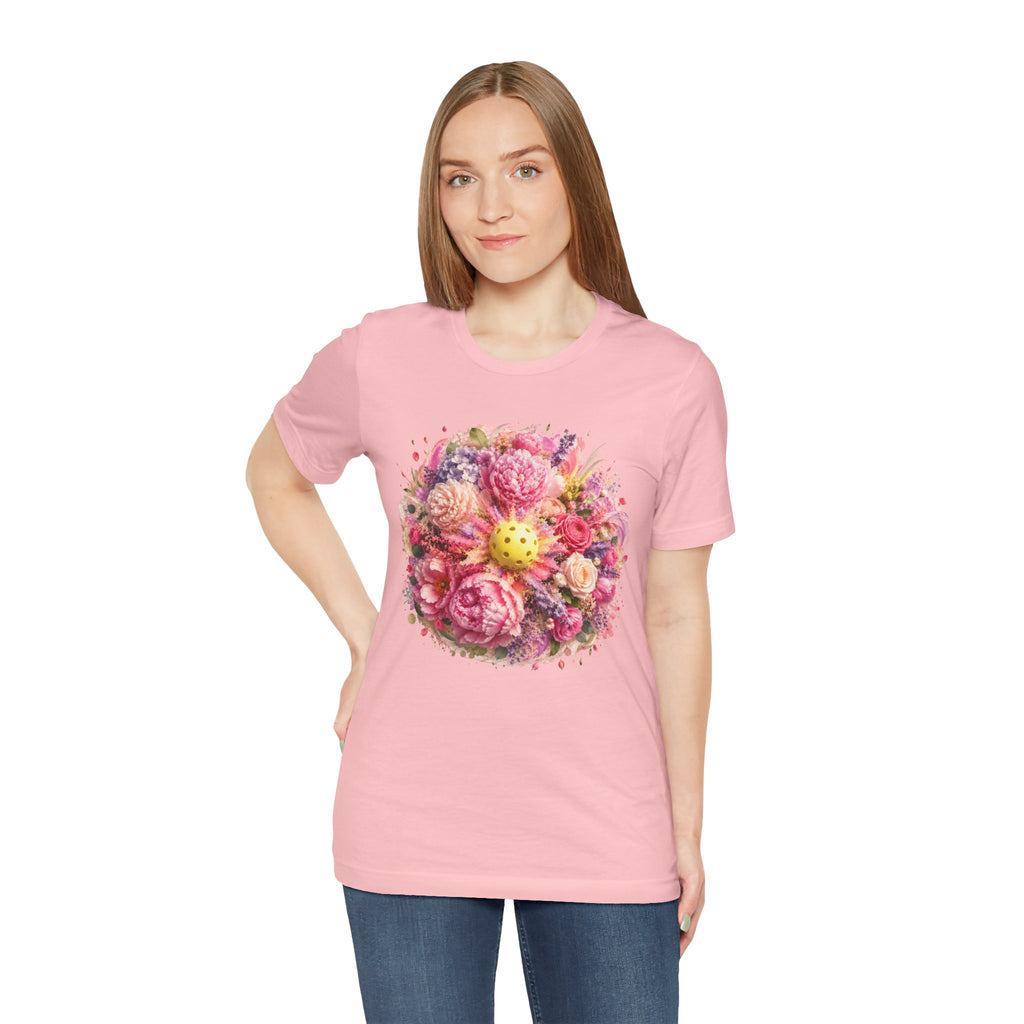 Peony Pickleball Tee — Premium Cotton Unisex T-Shirt