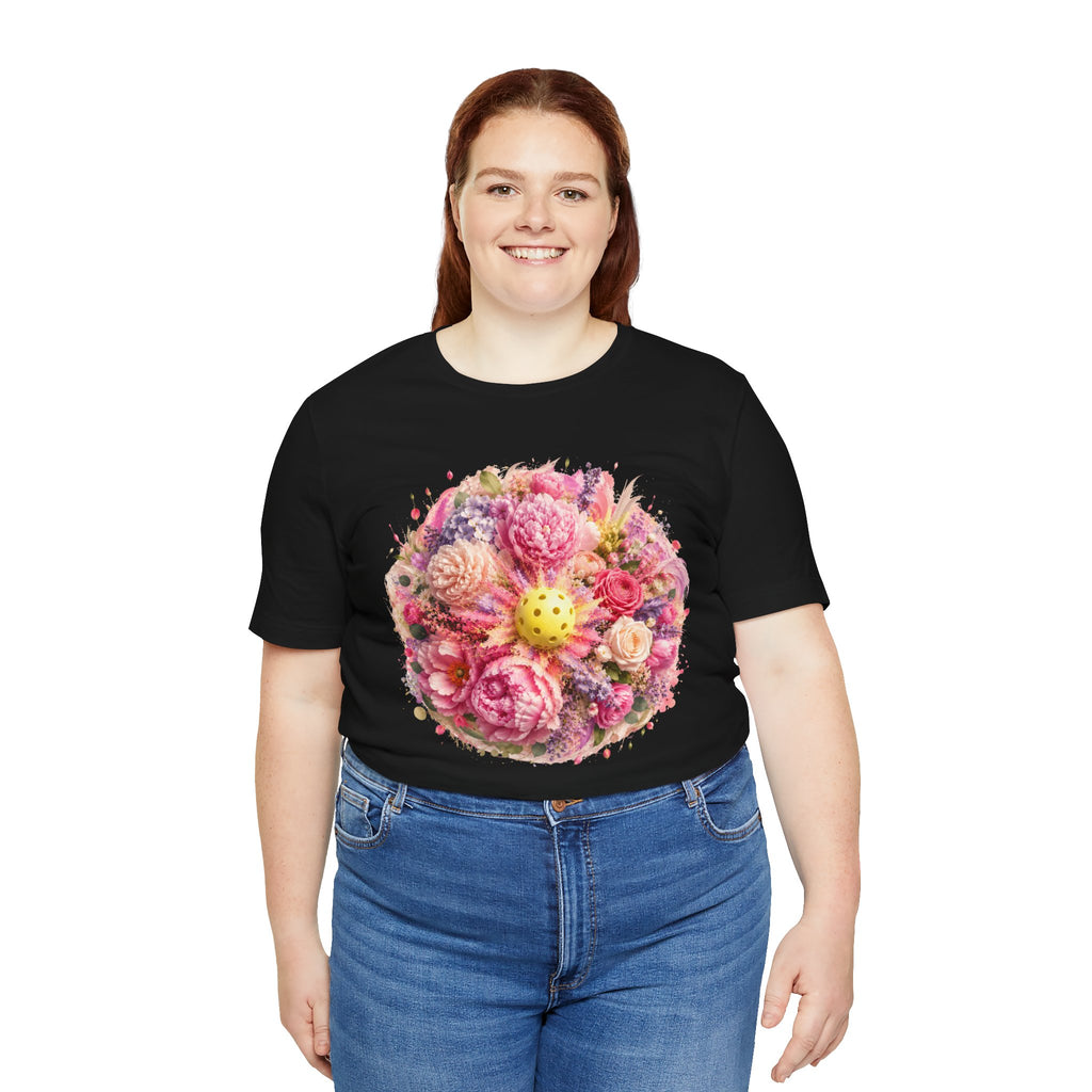 Peony Pickleball Tee — Premium Cotton Unisex T-Shirt