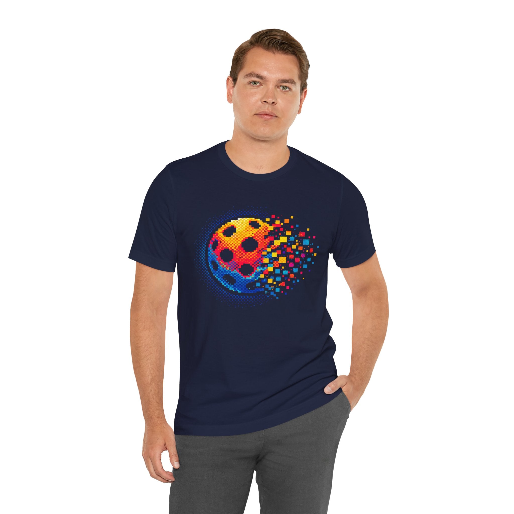 Pixelated Pickleball Tee — Retro Court Graphic T-Shirt-PeaMac Tees