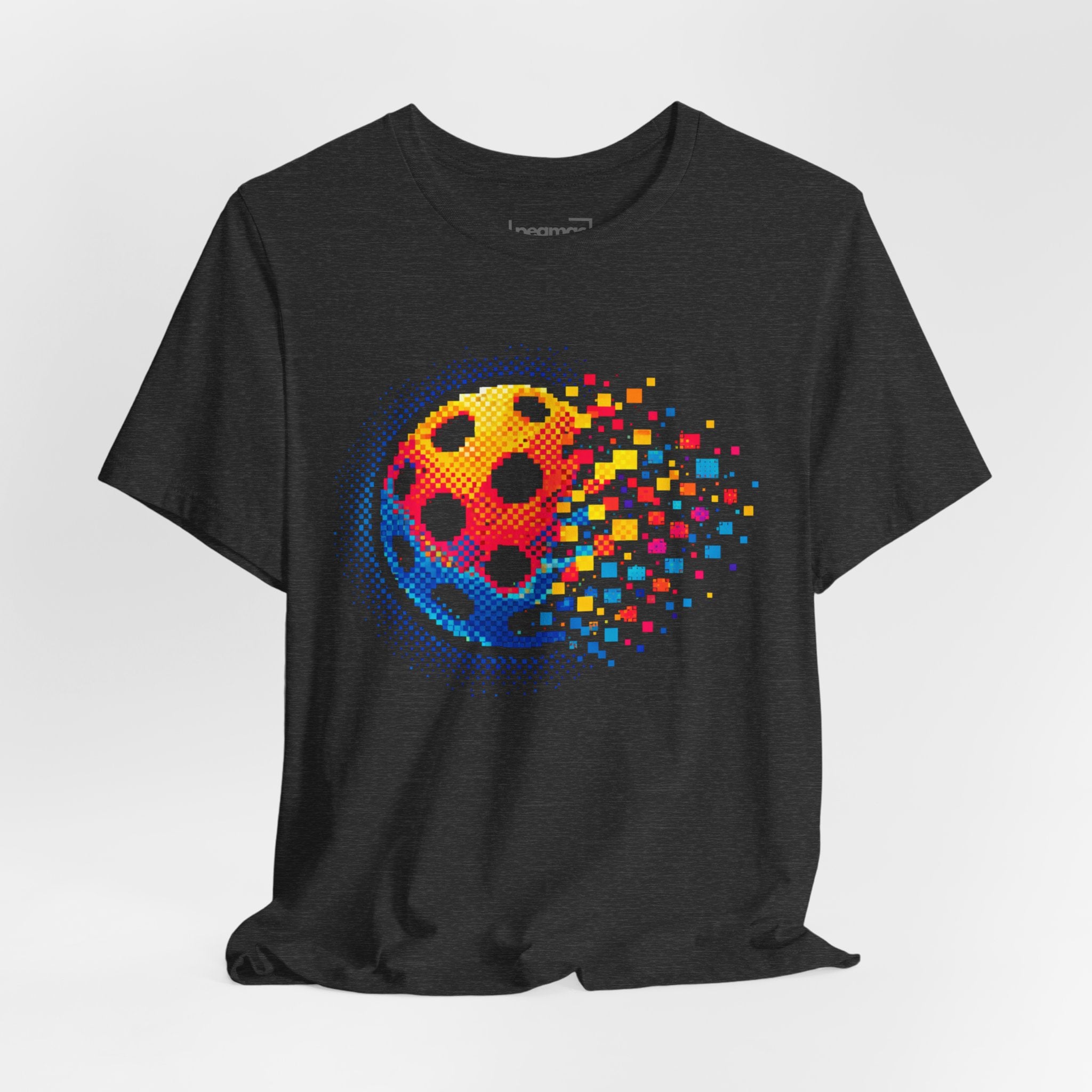 Matrix Burst Pickleball Tee, retro court graphic T-shirt by Printify, featuring bold pickleball court design on soft fabric.