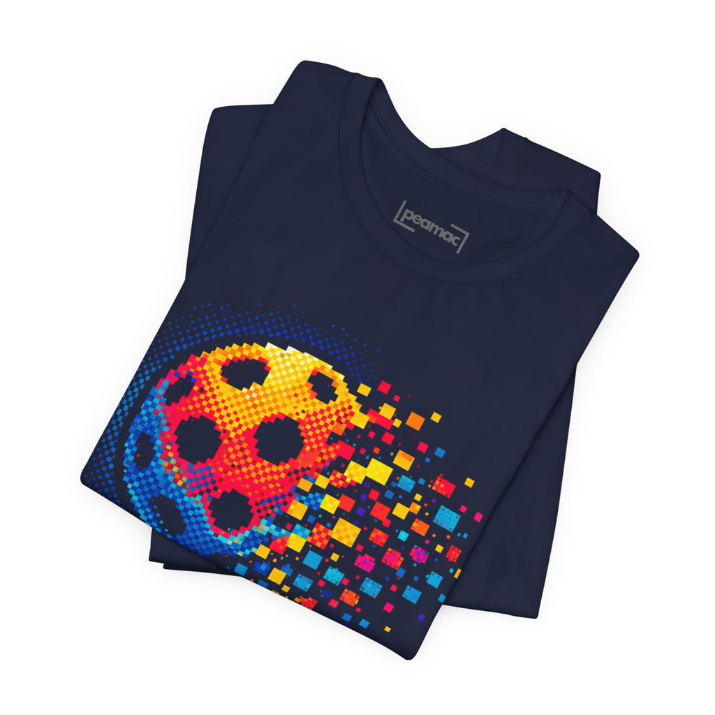 Matrix Burst Pickleball Tee, retro court graphic T-shirt by Printify, features bold pickleball design on soft fabric.
