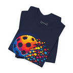 Matrix Burst Pickleball Tee, retro court graphic T-shirt by Printify, features bold pickleball design on soft fabric.