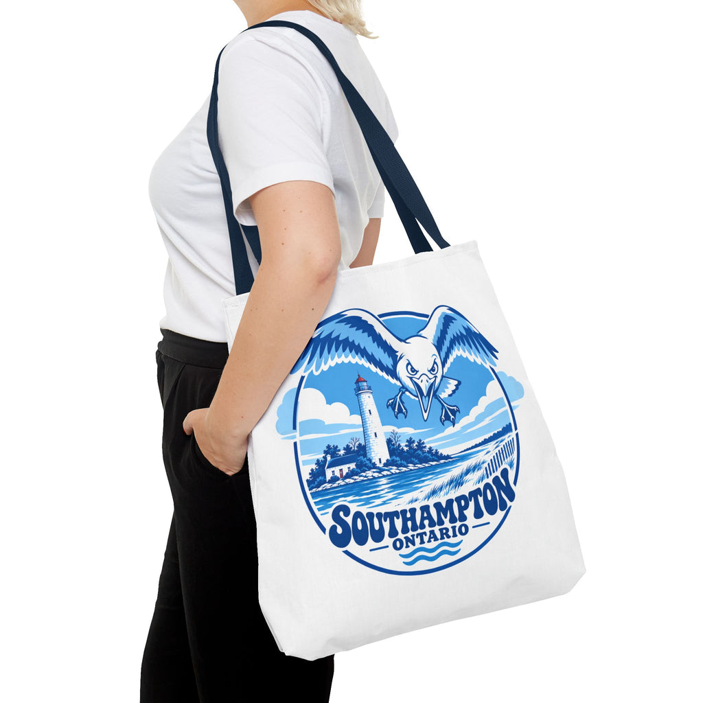 Southampton Ontario Seagull Tote Bag — Coastal Lighthouse Beach Market Tote