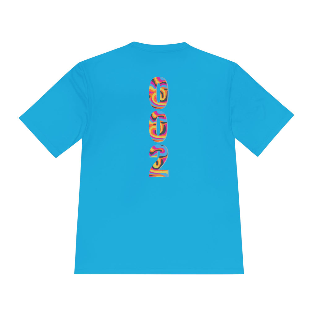 Unisex psychedelic pickleball T-shirt with vibrant, colorful print, made by Printify, featuring bold, eye-catching design.