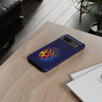 Matrix Burst Pickleball phone case for iPhone, Samsung, and Google Pixel featuring colorful pickleball design by Printify.