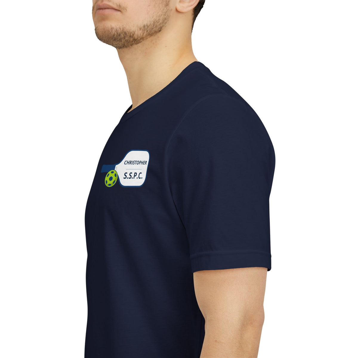 Personalized Pickleball T-Shirt | Custom Name & City Paddle Tee - Product Photo - PeaMacTees