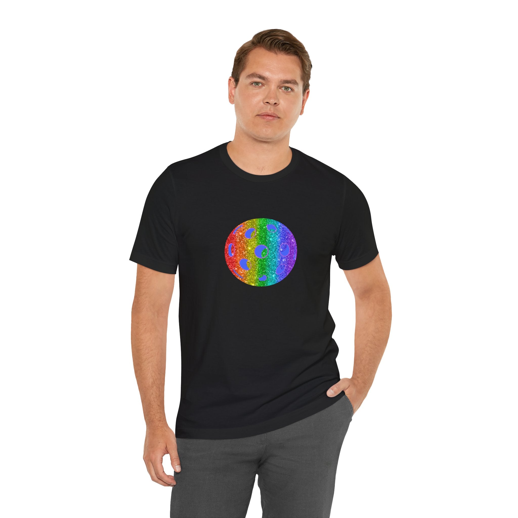 Unisex Sparkle Loud and Proud Pickleball T-shirt | Tee for Men & Women | Gift for the LGBTQ2 Community