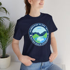 Unisex Bainbridge Island Pickleball T-Shirt featuring "Birthplace of Pickleball 1965" logo, comfortable casual wear.