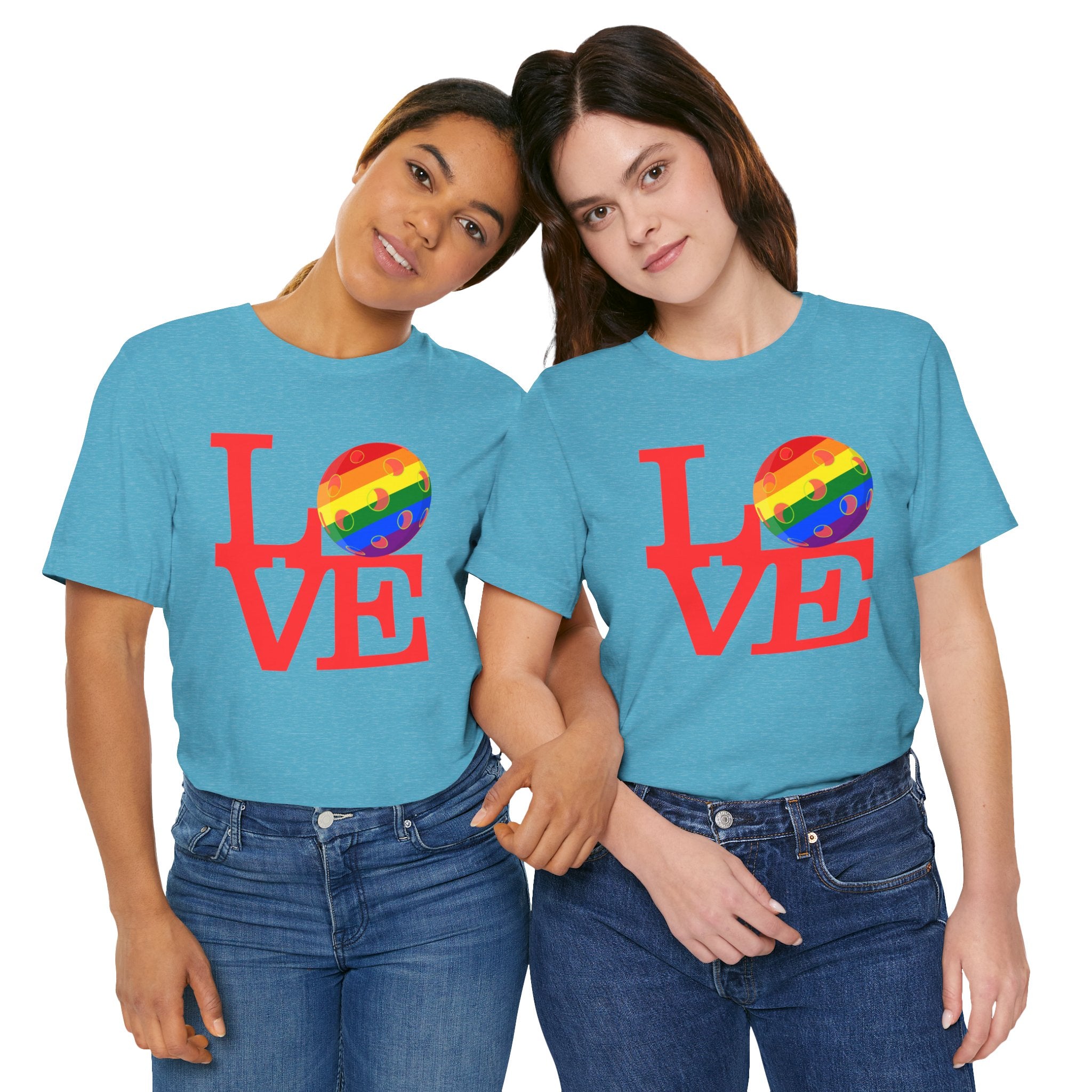 Unisex LOVE Pickleball T-Shirt | Pride Pickleball 'O' | Premium Relaxed Lightweight Activewear | LGBTQ2 Boutique