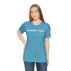 Toronto PickleTOwn T-Shirt featuring CN Tower and Pickleball ‘O’, casual graphic tee from Printify showcasing vibrant design.
