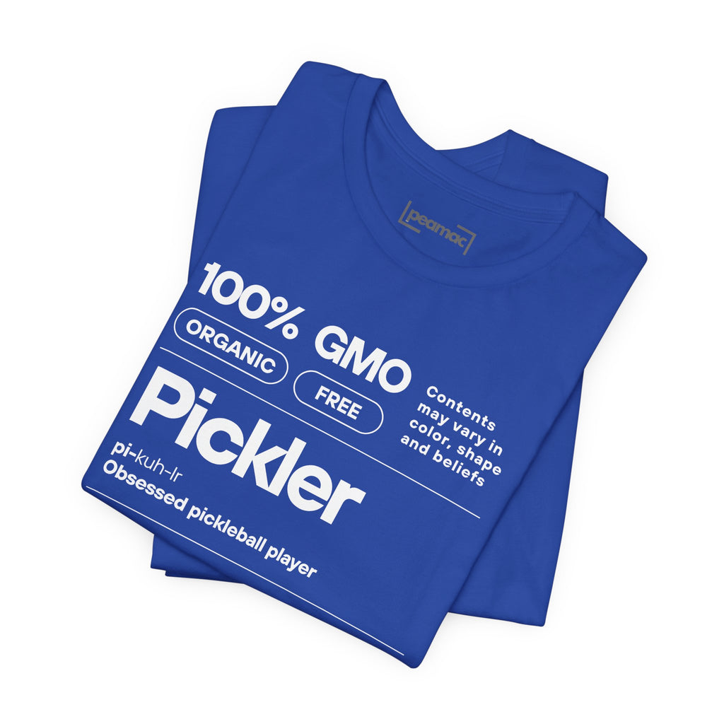 Men's Pickler Funny Definitions T-Shirt with white text, lightweight activewear ideal for pickleball fans by Printify