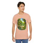 Unisex Hidden Forest Pickleball T-Shirt featuring Bainbridge Island tribute with nature-inspired design, casual fit, and print detailing.